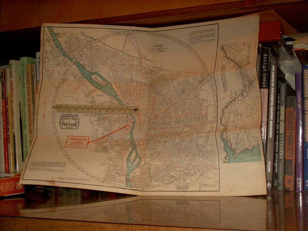 1928 Portland Map unfolded 1
