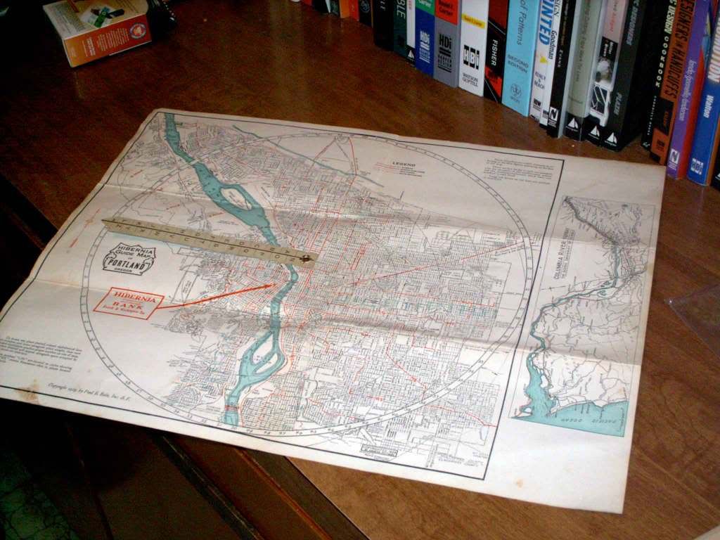 1928 Portland Map unfolded 2