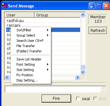 Extra Settings for IP Messenger
