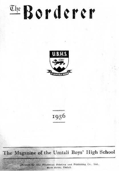Cover  Front, UBHS 1956 Bordere