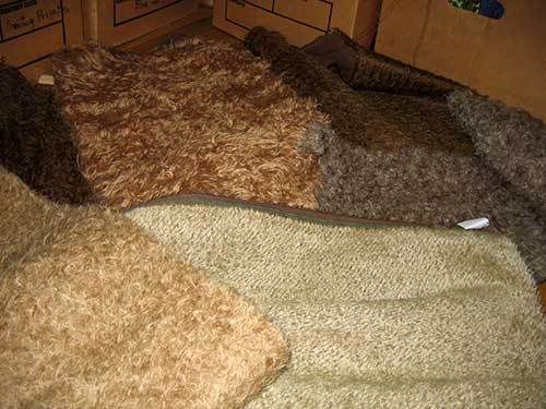 mohair spread out on floor