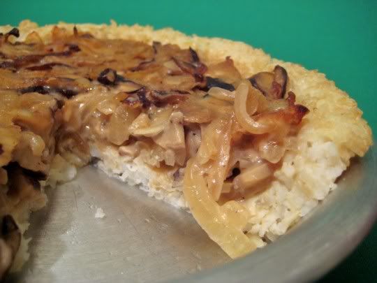 Creamy Mushroom Tart with Brown Rice Crust