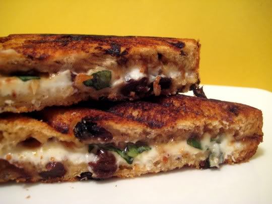 Grilled Cheese with Fig and Basil