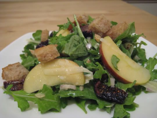Hazelnut Salad with Sourdough Croutons