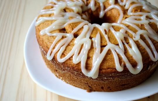 Pumpkin Pound Cake with Buttermilk Glaze