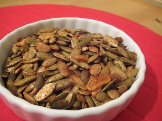 Pumpkin Seeds with Garlic and Chile