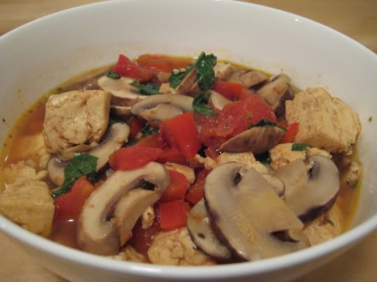 Tofu and Mushroom Marsala