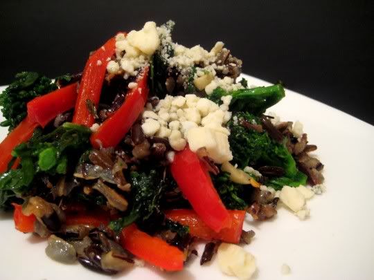 Wild Rice with Broccoli Rabe and Gorgonzola