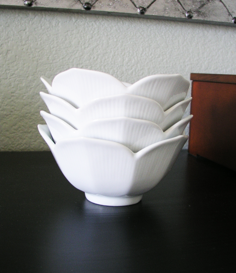 pier 1 lotus dishes in white