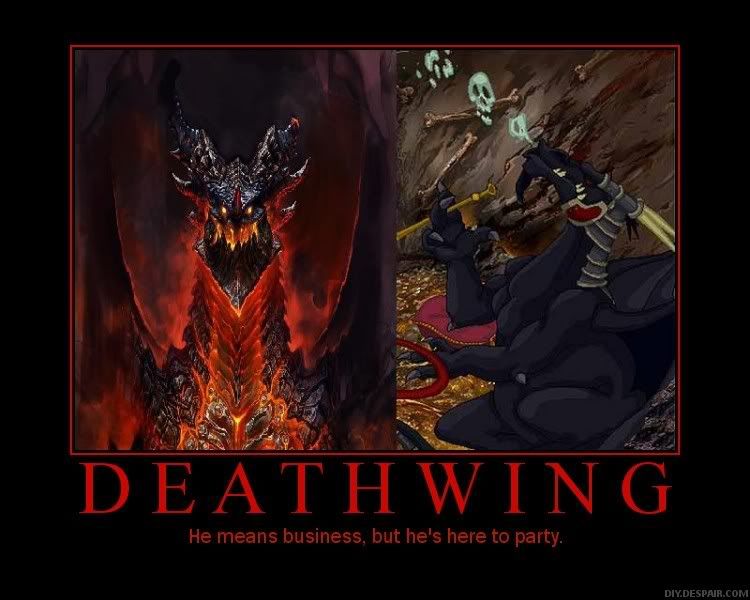 world of warcraft cataclysm deathwing. the label says Deathwing)