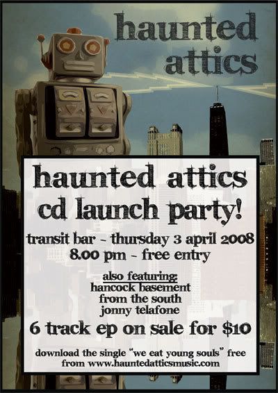 Haunted Attics EP Launch - Thursday 3 April at Transit