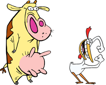 cow and chicken Pictures, Images and Photos