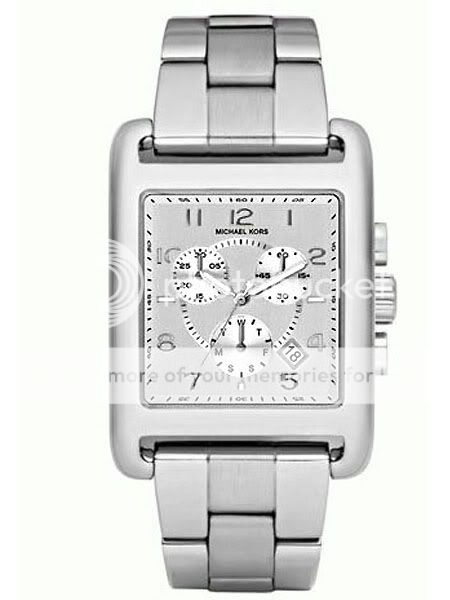 NEW MICHAEL KORS CHRONO SQUARE SILVER MK5435 WOMEN WATCH  