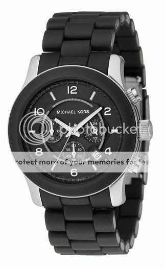 New Michael Kors Men MK8107 Black Dial Oversized Chrono Watch