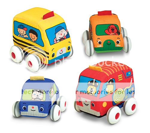 K's Kids Melissa Doug Pull Back Vehicles Cars Baby Toddler Soft Toy Washable